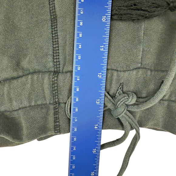 7 for all Mankind Women's MED High Paper Bag Waist Tasseled Distressed Jogger - Picture 9 of 10